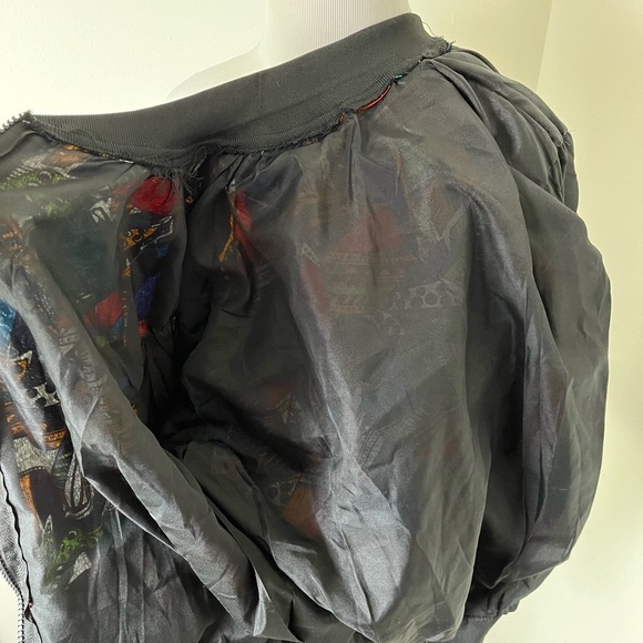 STUNNING African Inspired Wax Fabric Bomber Jacket | Medium - Picture 15 of 15